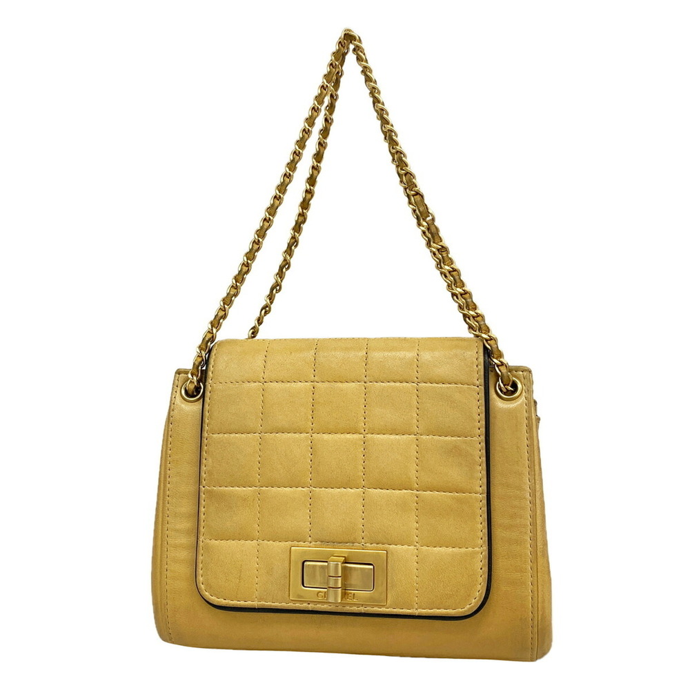 Chanel handbag 2.55 Matelassé lambskin beige women's P3599859